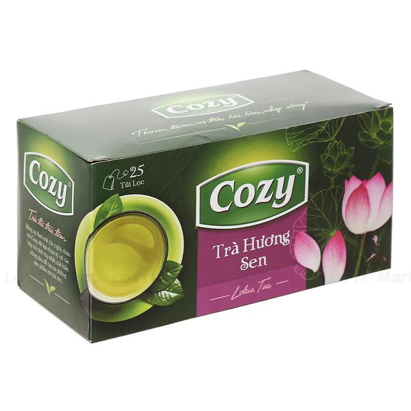 Trà cozy túi lọc hương sen hộp 50g 25 túi