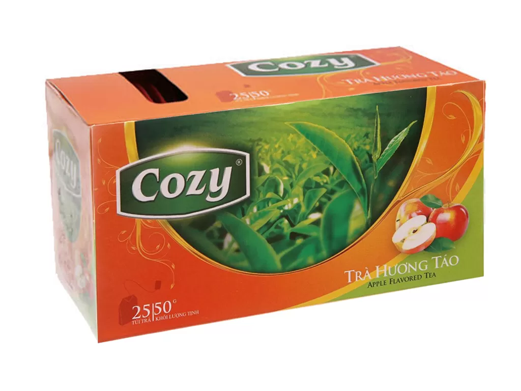 Trà cozy túi lọc hương táo hộp 50g 25 túi