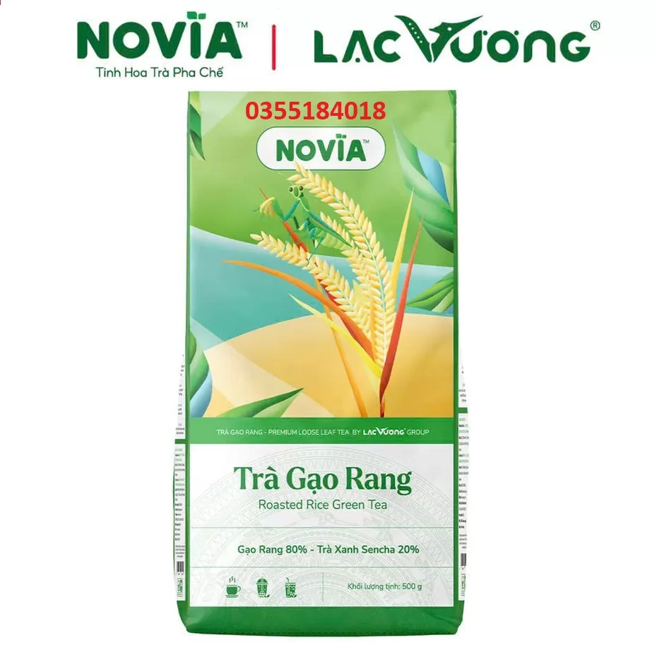 Trà gạo rang Novia Lạc Vương gói 500g