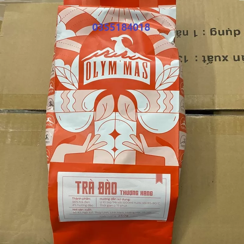 Trà Đào Túi lọc Olymmas gói 250g