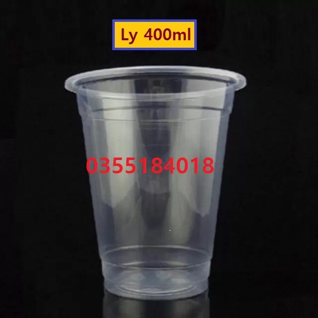 Cốc ly trà 400ml đáy bằng Phi 95 nhựa PP dây 50 cái