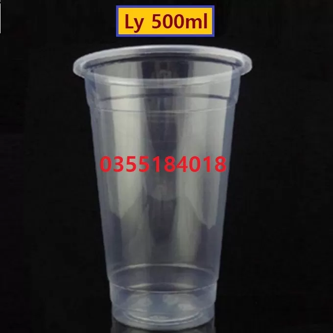 Cốc ly trà 500ml phi 95 đáy bằng nhựa PP dây 50 cái