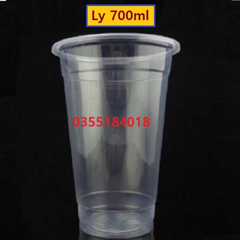 Cốc ly trà 700ml phi 95 đáy bằng nhựa PP dây 50 cái